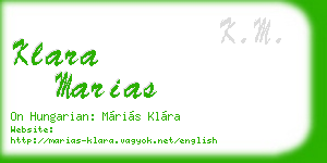 klara marias business card